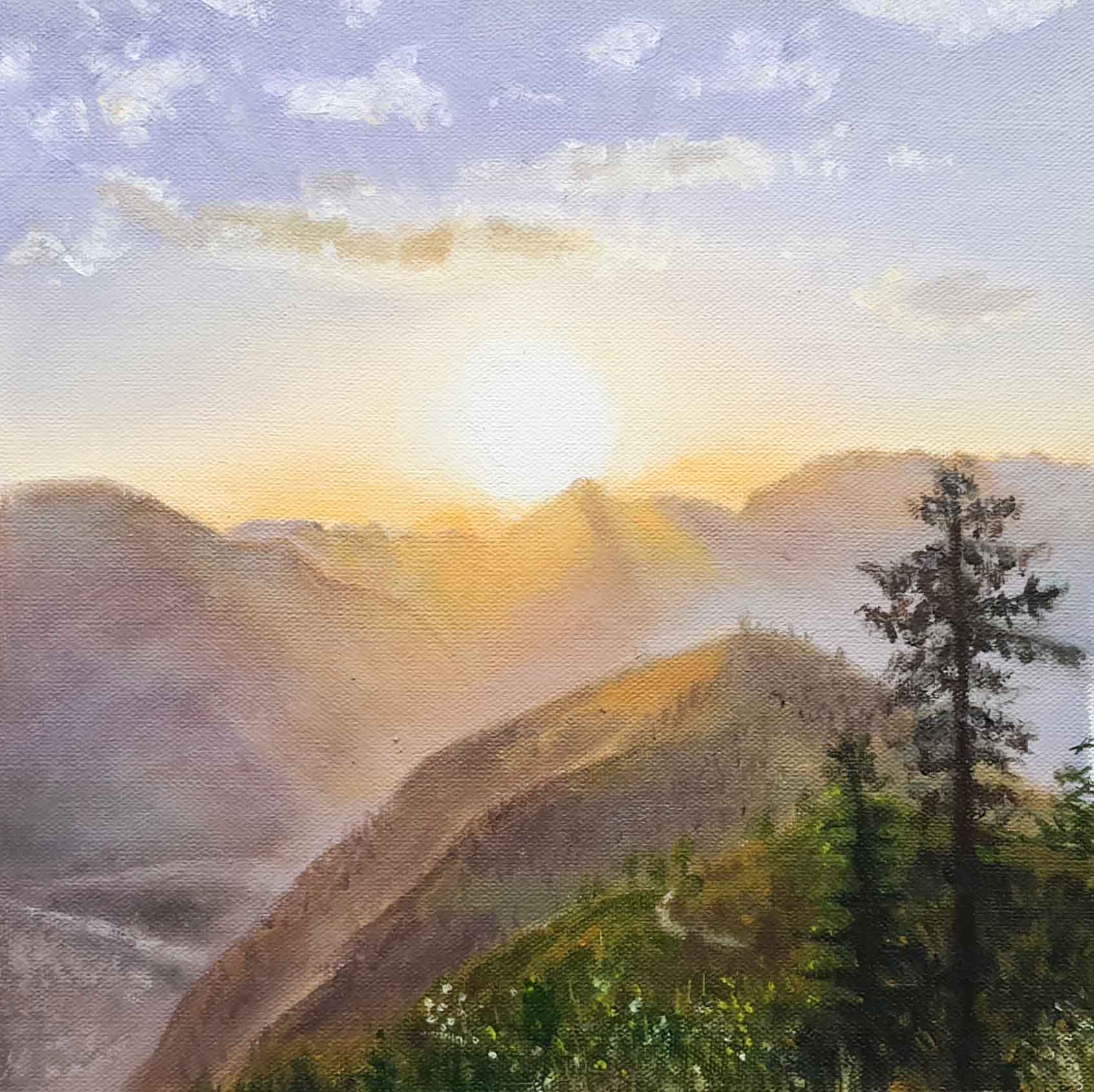 The Beginning, Oil on Canvas, 10×10 inches, Jul/2021, SOLD