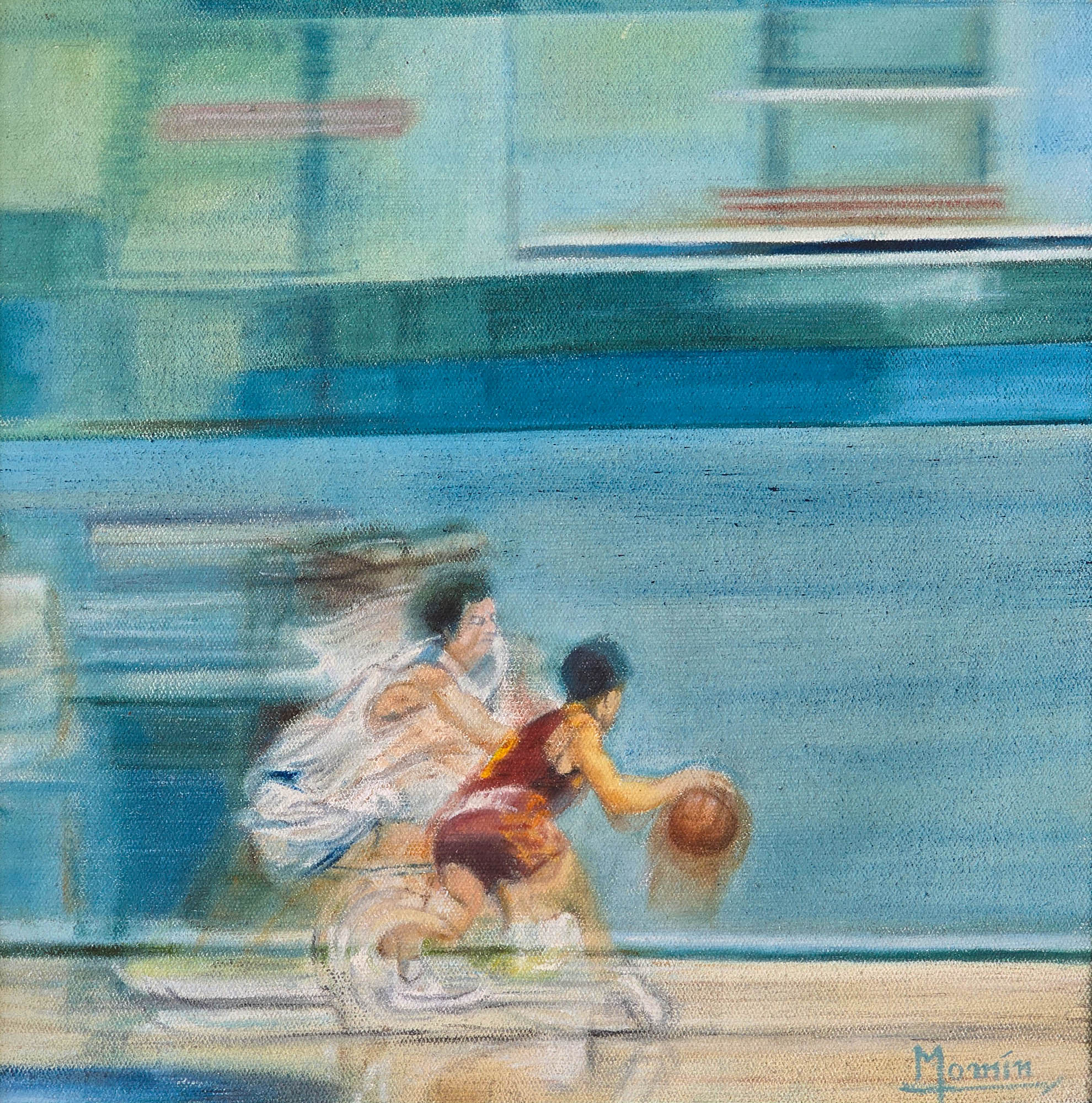 The Chase, Oil On Canvas, 12 x 12 Inches, Oct/2022, Private Collection